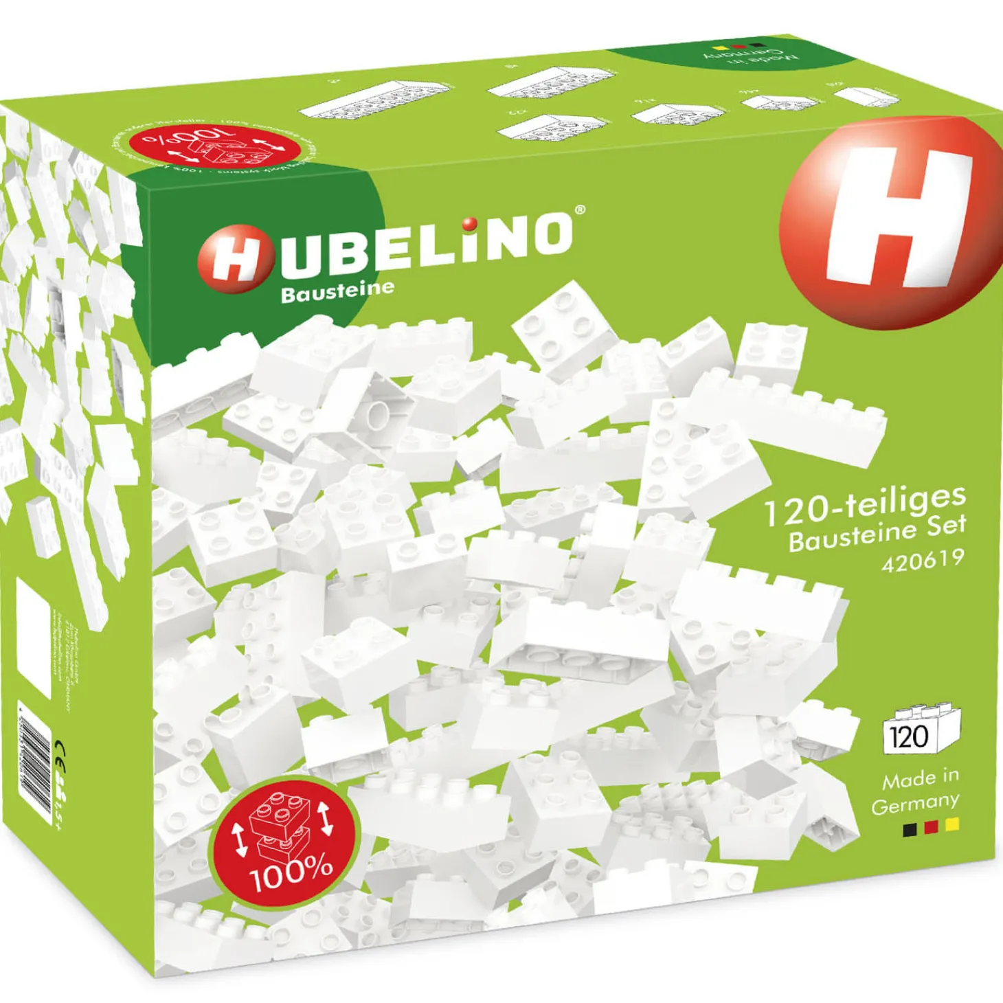 Hubelino Bouwstenen Wit - 120dlg.