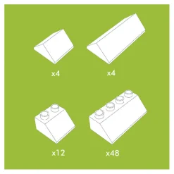Hubelino Dakpannenset Bouwblokjes - 68dlg.