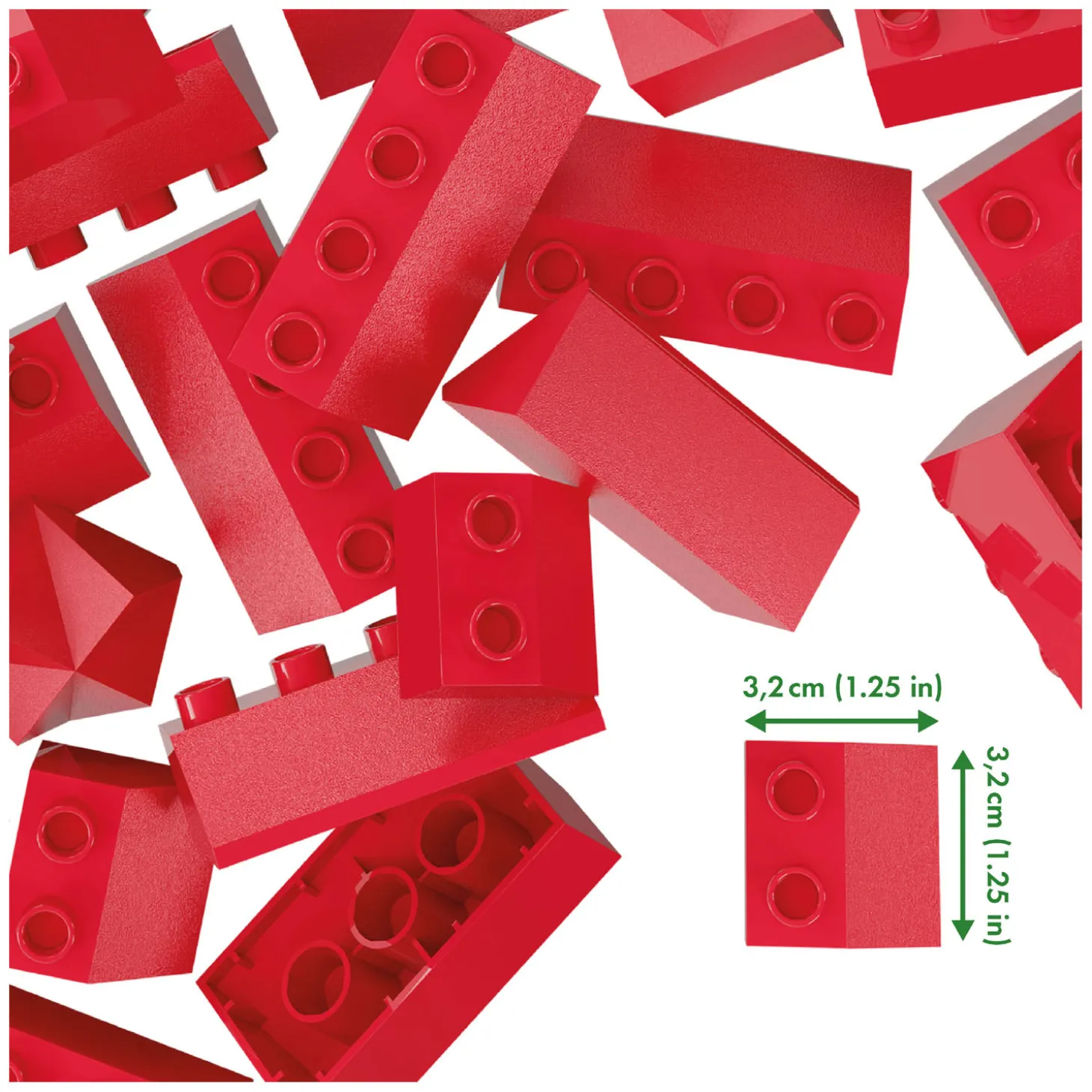 Hubelino Dakpannenset Bouwblokjes - 124dlg.