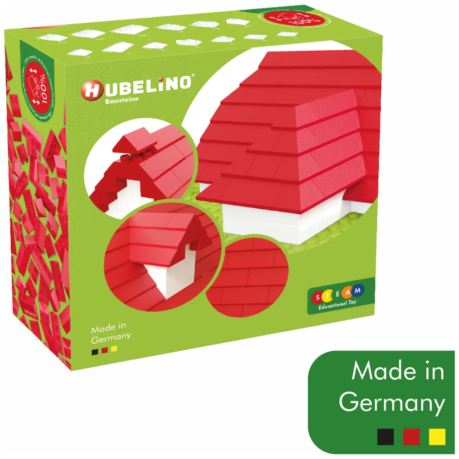 Hubelino Dakpannenset Bouwblokjes - 124dlg.