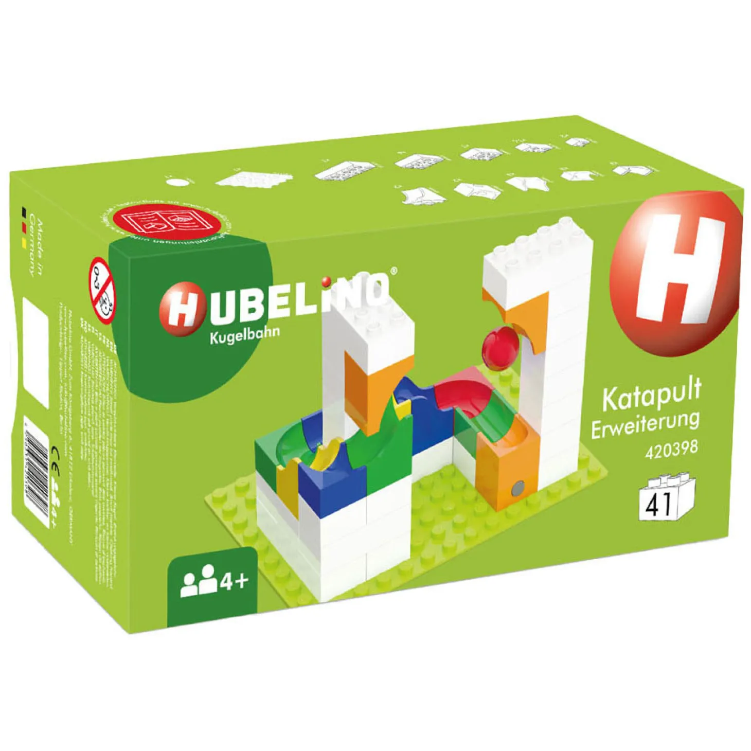 Hubelino Knikkerbaan Uitbreidingsset Katapult - 41dlg.