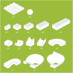 Hubelino Knikkerbaan Uitbreidingsset Trechter, 44dlg.