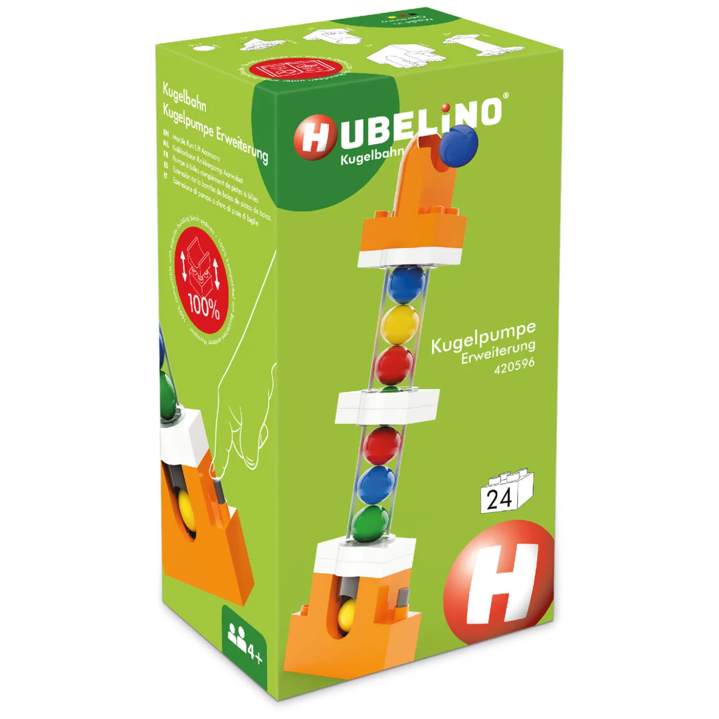 Hubelino Knikkerbaan Uitbreidingsset Lift, 24dlg.