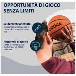 HUDORA Basketbalring Metaal met Netje