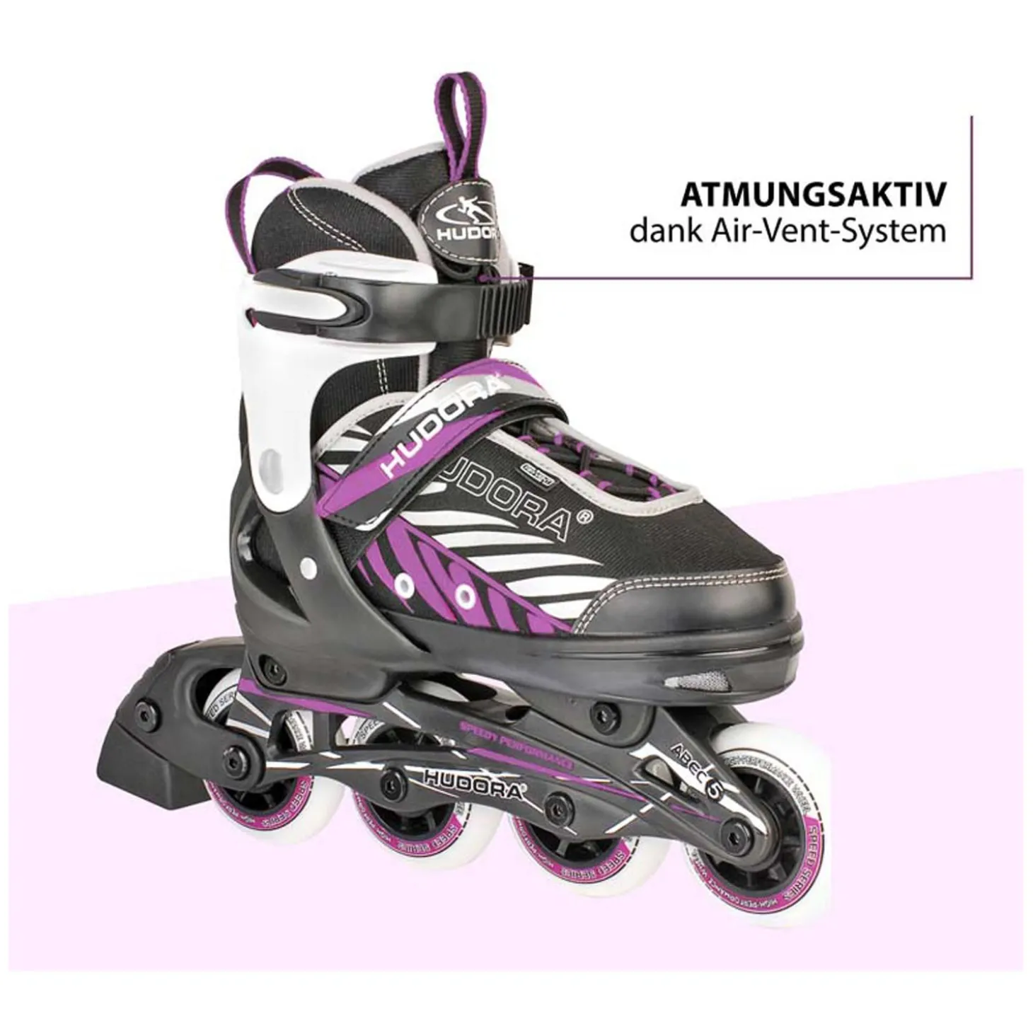HUDORA Kinder Skeelers Mia Paars, Maat 33-36