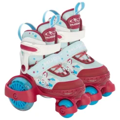 HUDORA Rolschaatsen My First Quad LED Eenhoorn, Maat 30-33