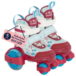 HUDORA Rolschaatsen My First Quad LED Eenhoorn, Maat 30-33