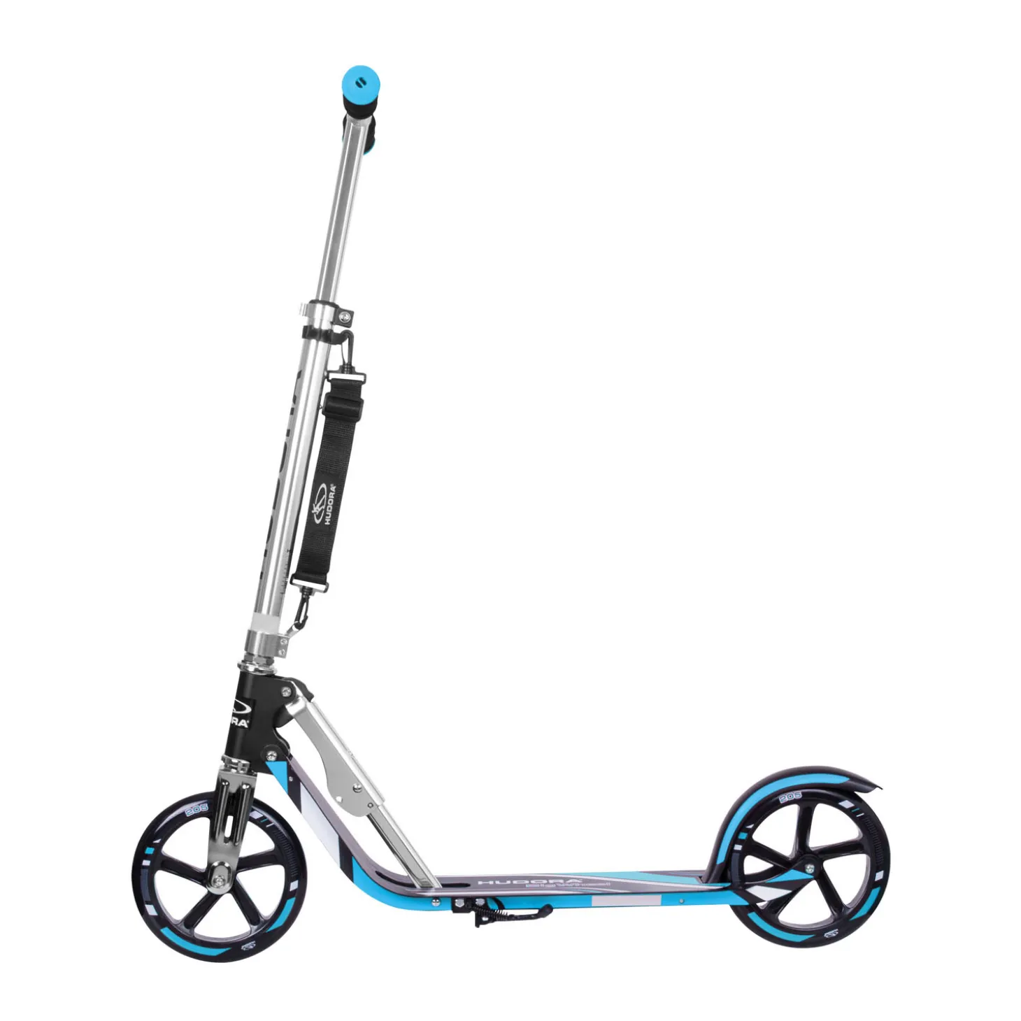 HUDORA Scooter Big Wheel Step RX205 - Zwart/Blauw