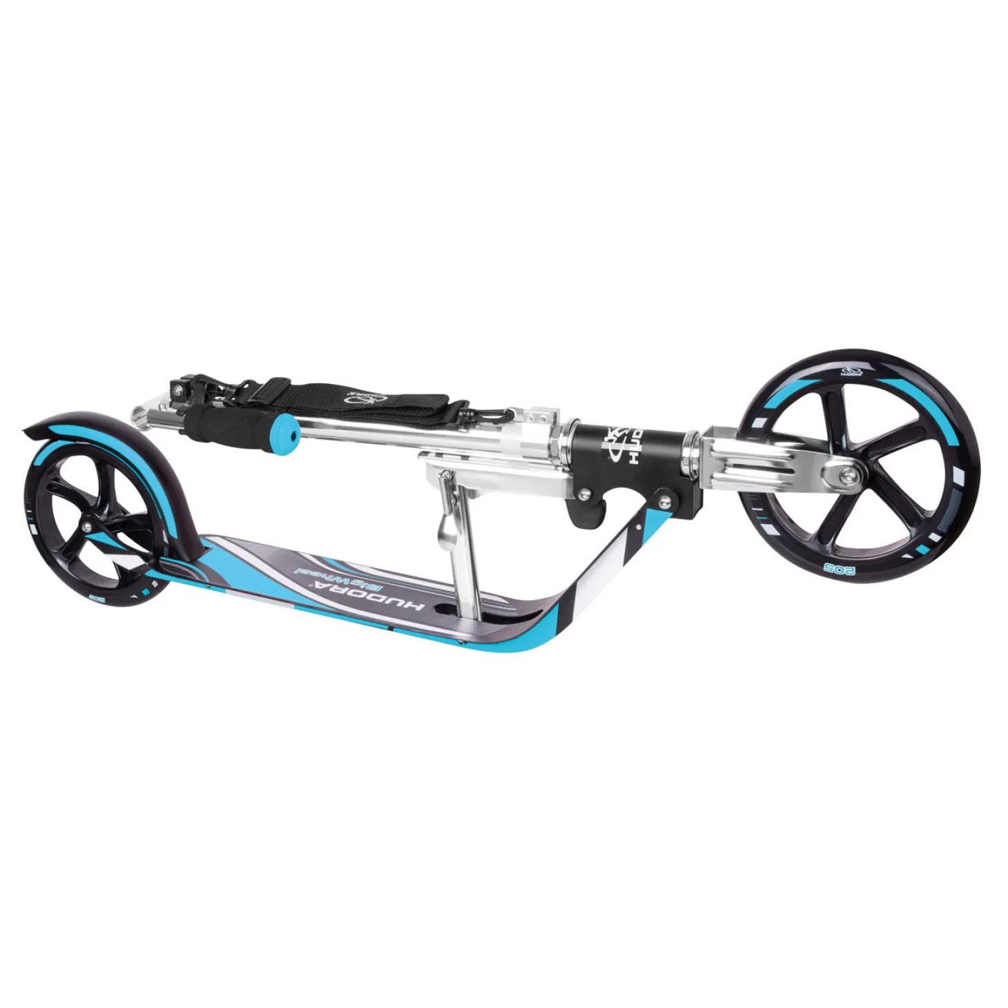 HUDORA Scooter Big Wheel Step RX205 - Zwart/Blauw