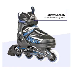 HUDORA Skeelers Leon Blauw/Zwart, maat 37-40