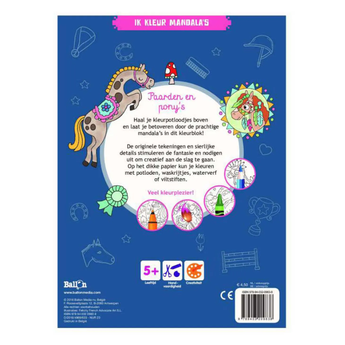 Ik Kleur Mandala's Paarden en pony's - Kleurboek