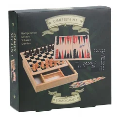 4-in1 Houten Spellendoos, 17cm
