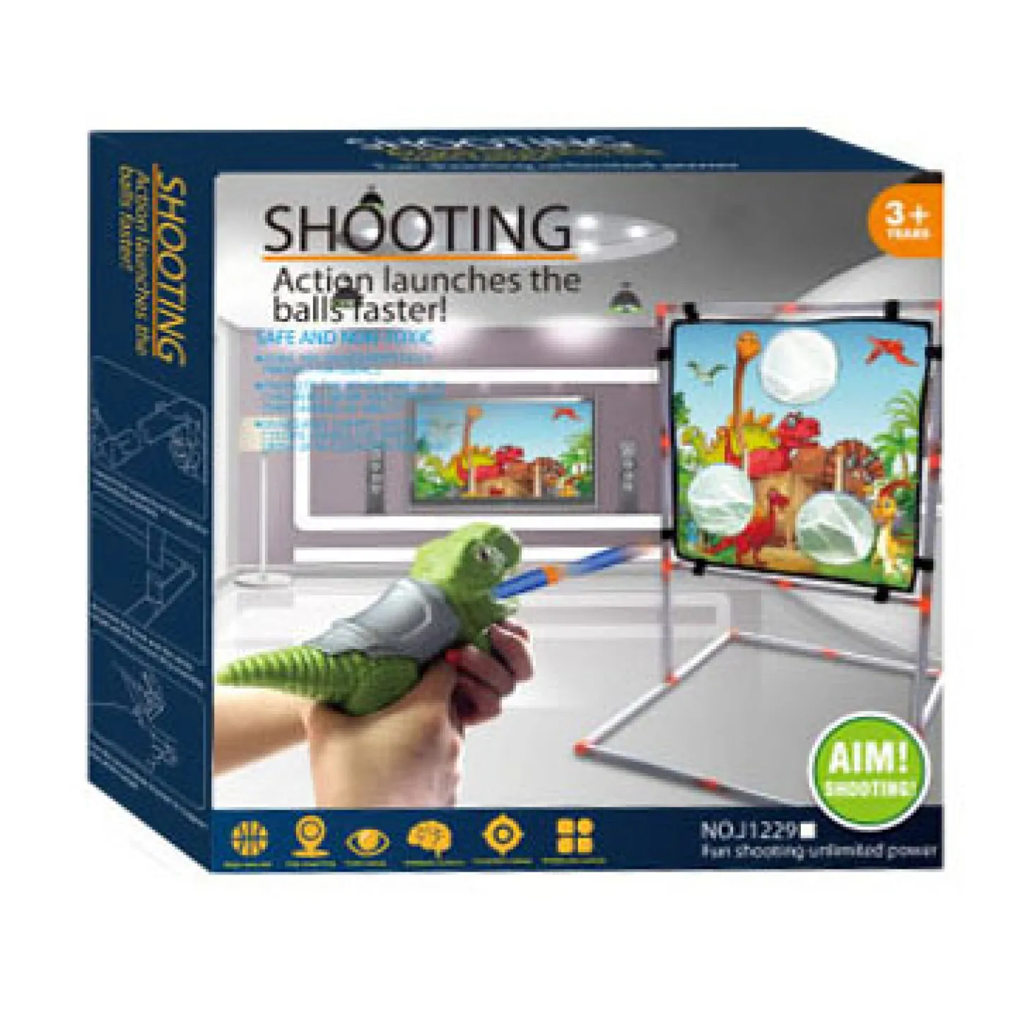 2in1 Schieten & Gooien Dino