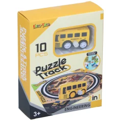 2-in-1 Spoorpuzzel met Auto, 9st.