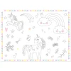 Inkleurbare Placemats Unicorns & Rainbows, 6st.