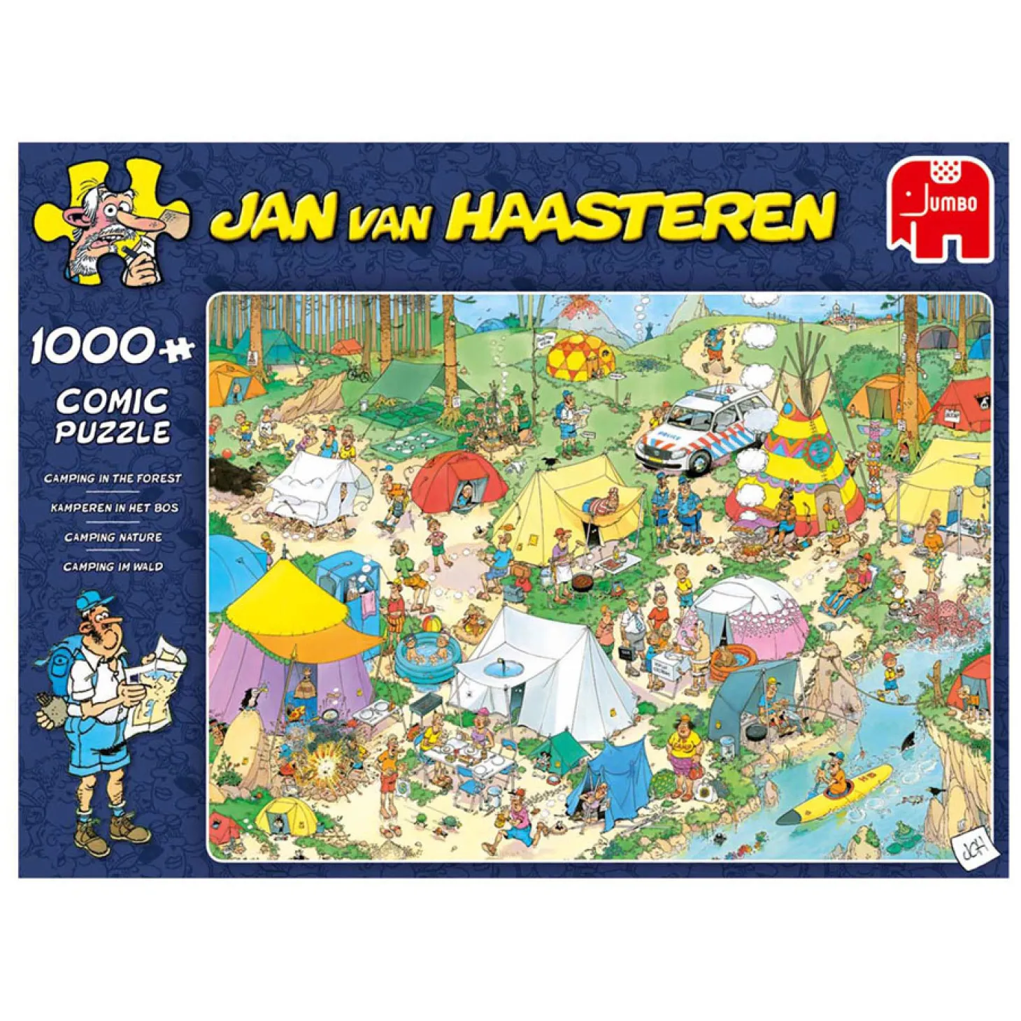 Jan van Haasteren Legpuzzel - Kamperen in het Bos, 1000st.