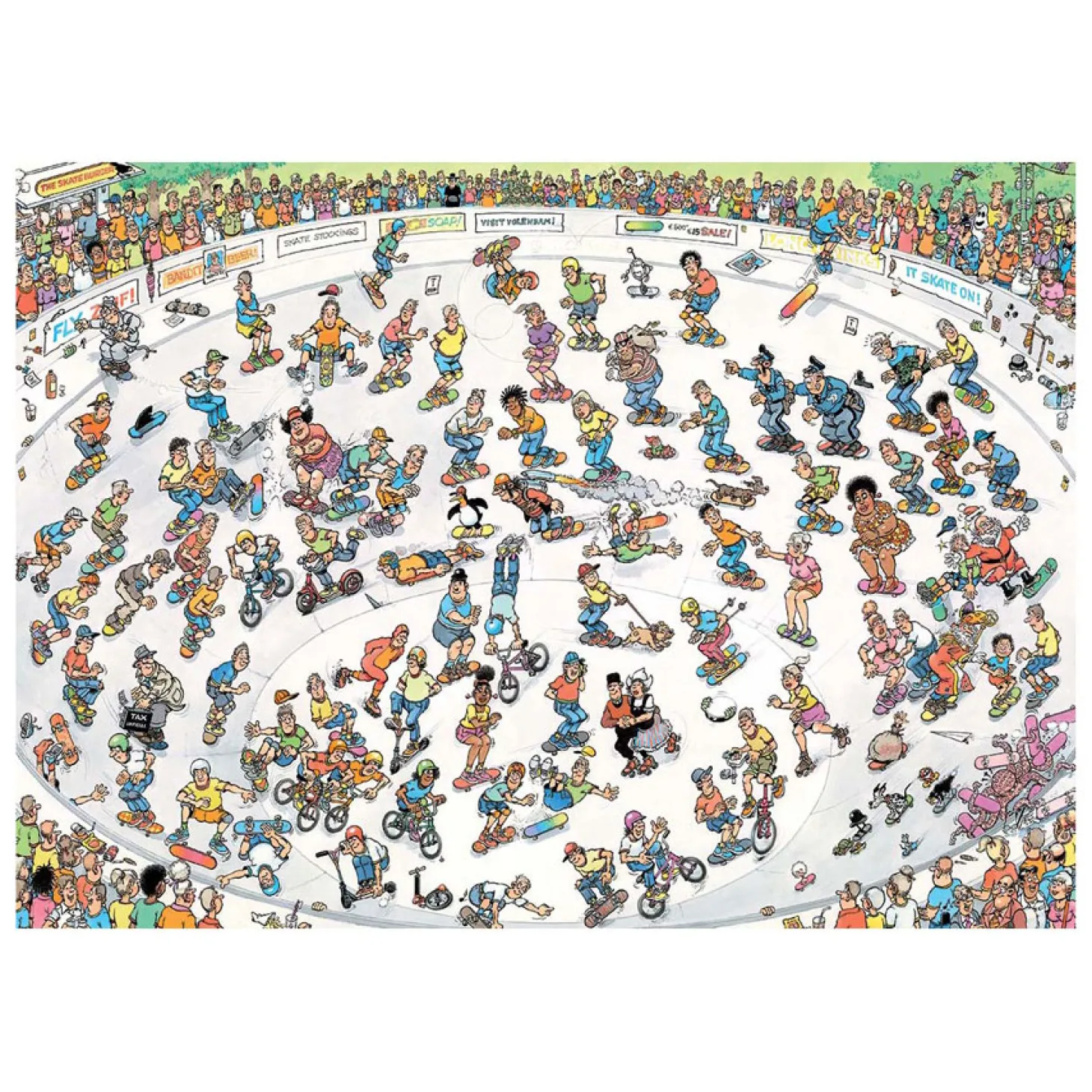 Jan van Haasteren Legpuzzel - Skateboarden in de Bowl, 1000st.