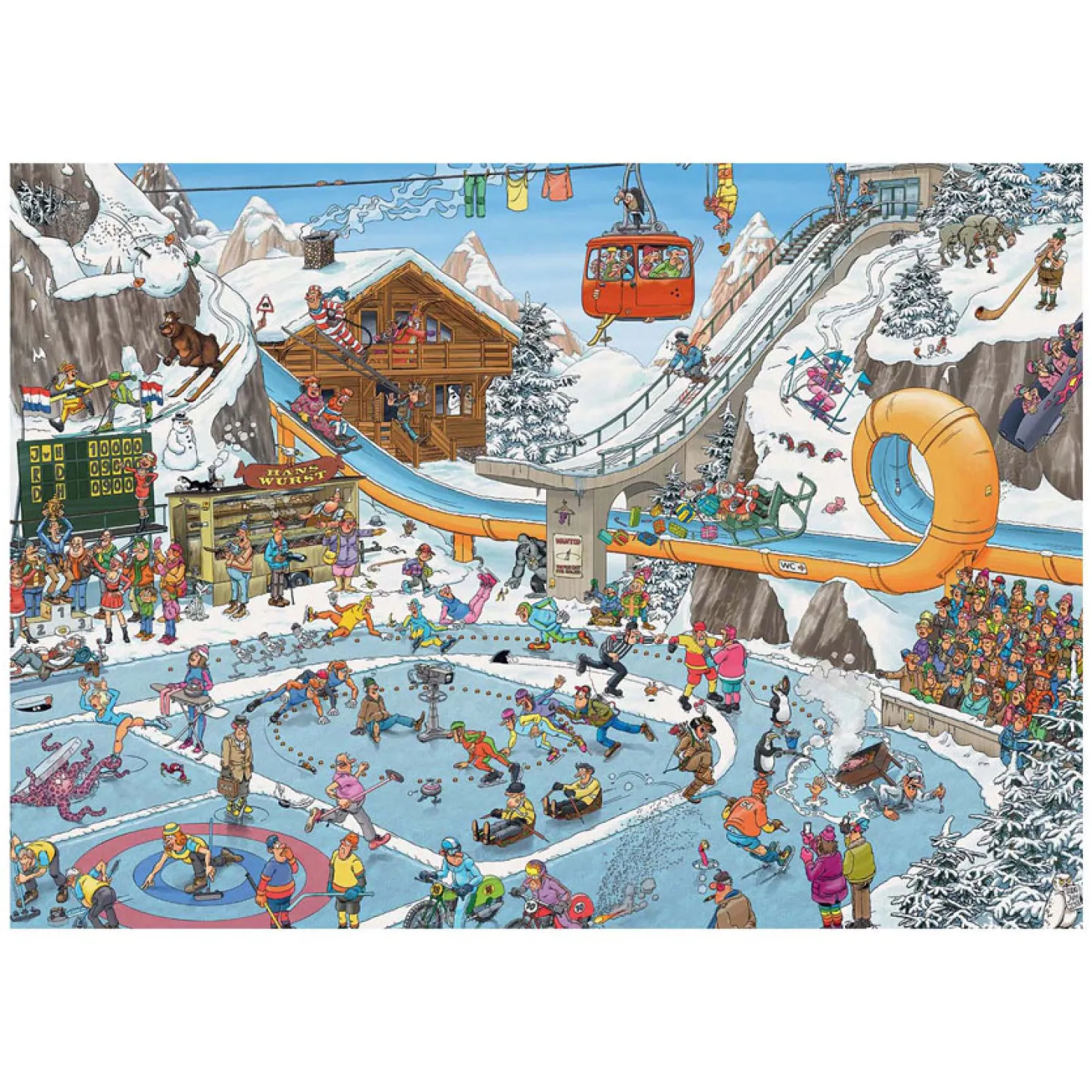 Jan van Haasteren Legpuzzel - Winterspelen, 1000st.