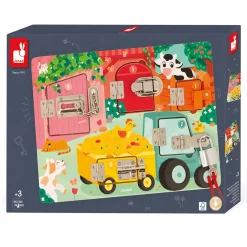 Janod - Activiteitenbord met Sloten en Grendels De Boerderij