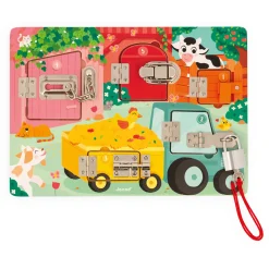 Janod - Activiteitenbord met Sloten en Grendels De Boerderij