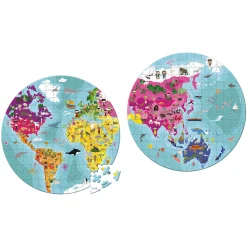 Janod - Wereldpuzzel Rond, 208st.
