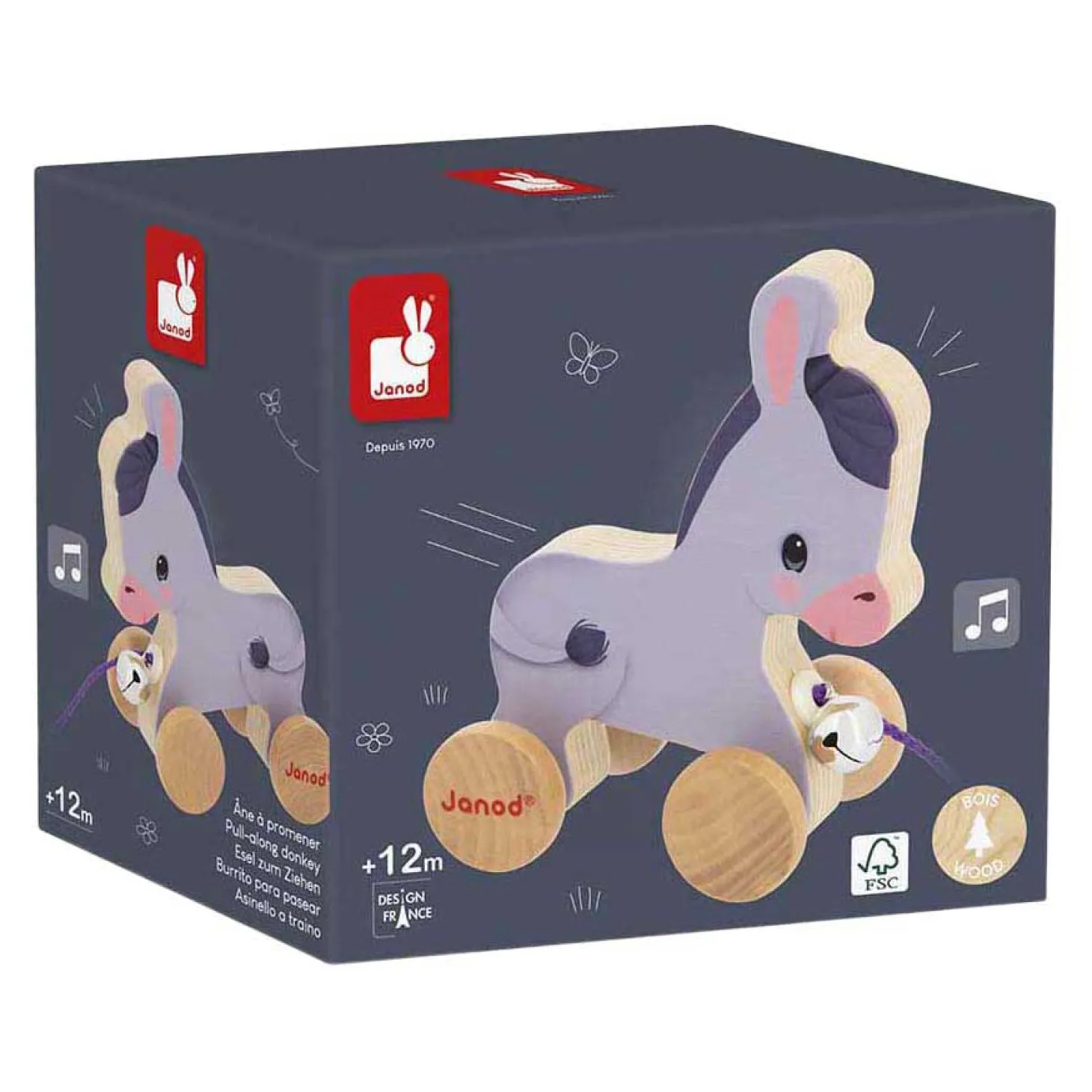 Janod Boerderij - Houten Trekfiguur Ezel