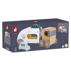 Janod Bolid Houten Autotransporter 4dlg.