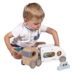 Janod Bolid Houten Autotransporter 4dlg.