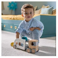 Janod Bolid Houten Autotransporter 4dlg.