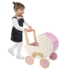 Janod Candy Chic -  Houten Poppenwagen