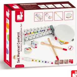 Janod Confetti Muziekinstrumenten, set van 4