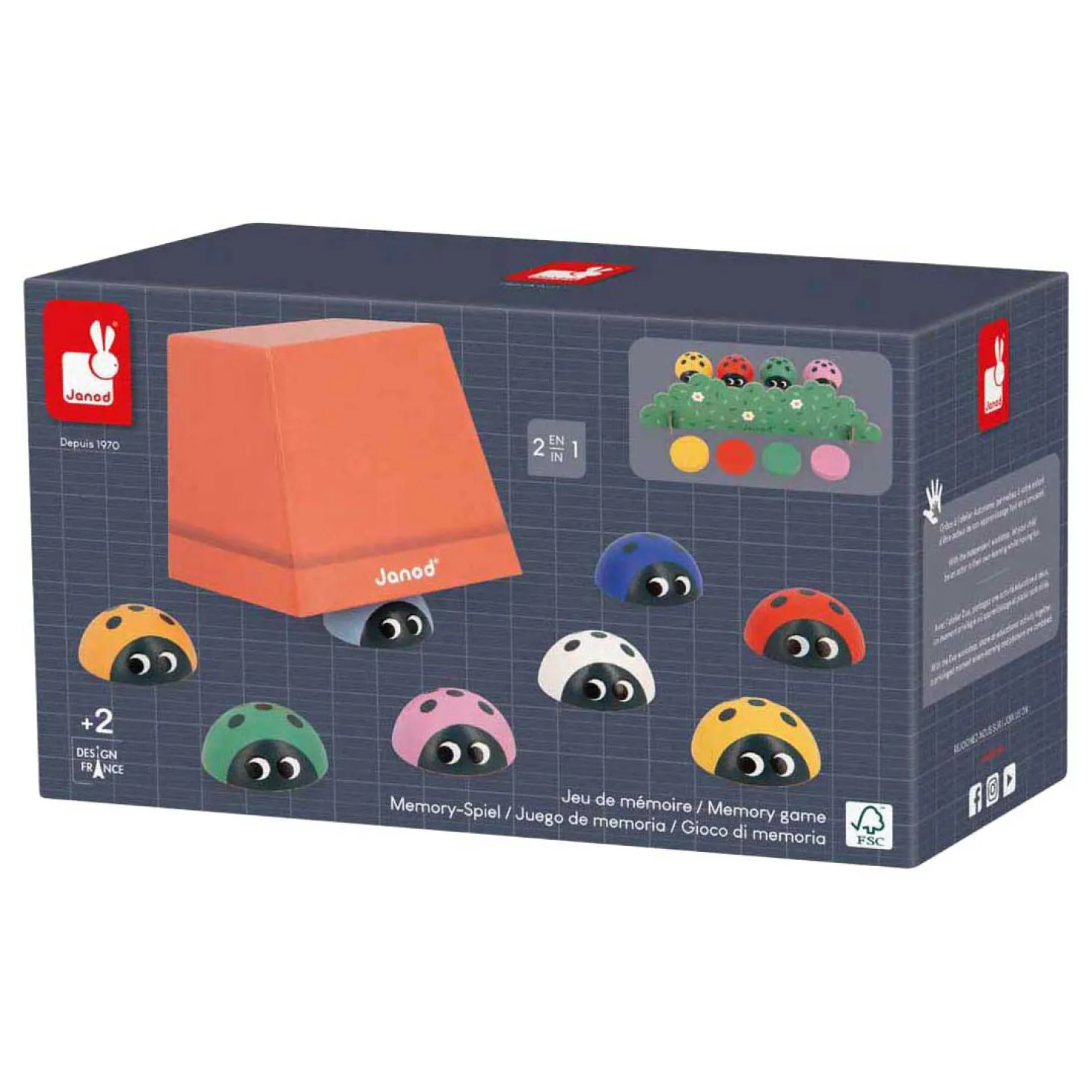 Janod Geheugenspel - Houten Lieveheersbeestjes