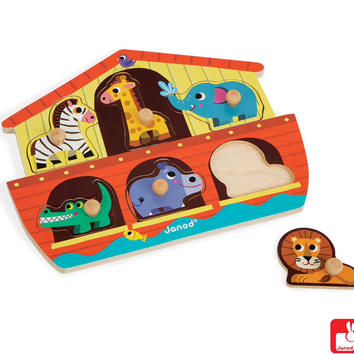 Janod Knoppuzzel Noach's Ark, 6st.