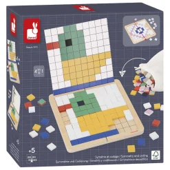 Janod Pedagogie - Houten Mozaiek Symetrie en Codetaal - 210dlg.