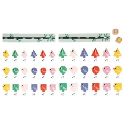 Janod Pedagogie - Houten Vogels Sorteren op Kleur, Grootte en Vorm