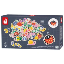 Janod Pedagogie - Houten Zoekspel de Tuindiertjes 84dlg.