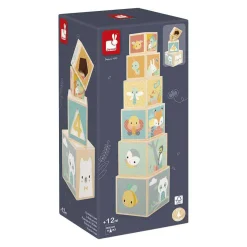 Janod Pure - Houten Blokkentoren - 6dlg.