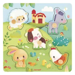 Janod Puzzel - Houten Voelpuzzel boerderij