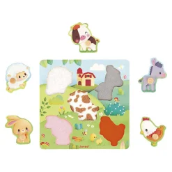 Janod Puzzel - Houten Voelpuzzel boerderij