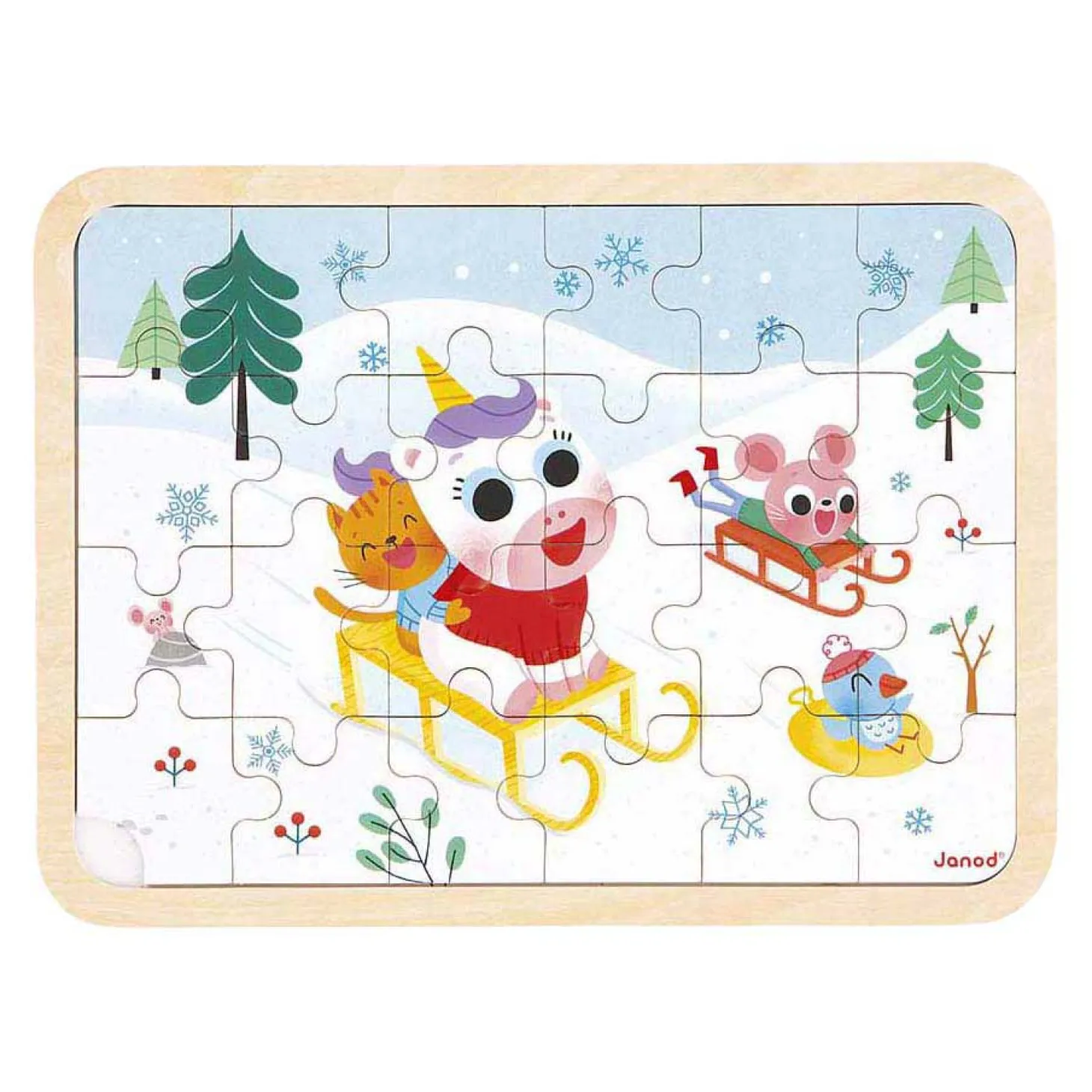 Janod Puzzel - Op de Berg van Hout - 24st.