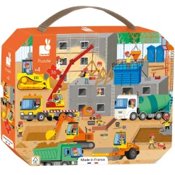 Janod Puzzel - Op de Bouwplaats, 36st.