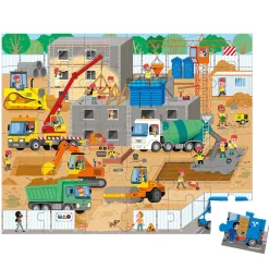 Janod Puzzel - Op de Bouwplaats, 36st.