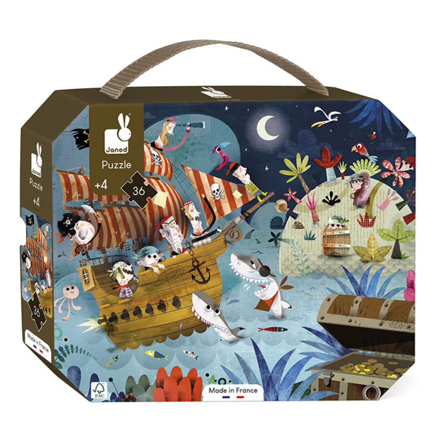 Janod Puzzel - Piraten, 36st.