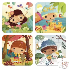 Janod Puzzel - Seizoenen Puzzels, 4in1