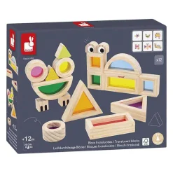 Janod Sensori - Houten Doorschijnende Blokkenset - 24dlg.
