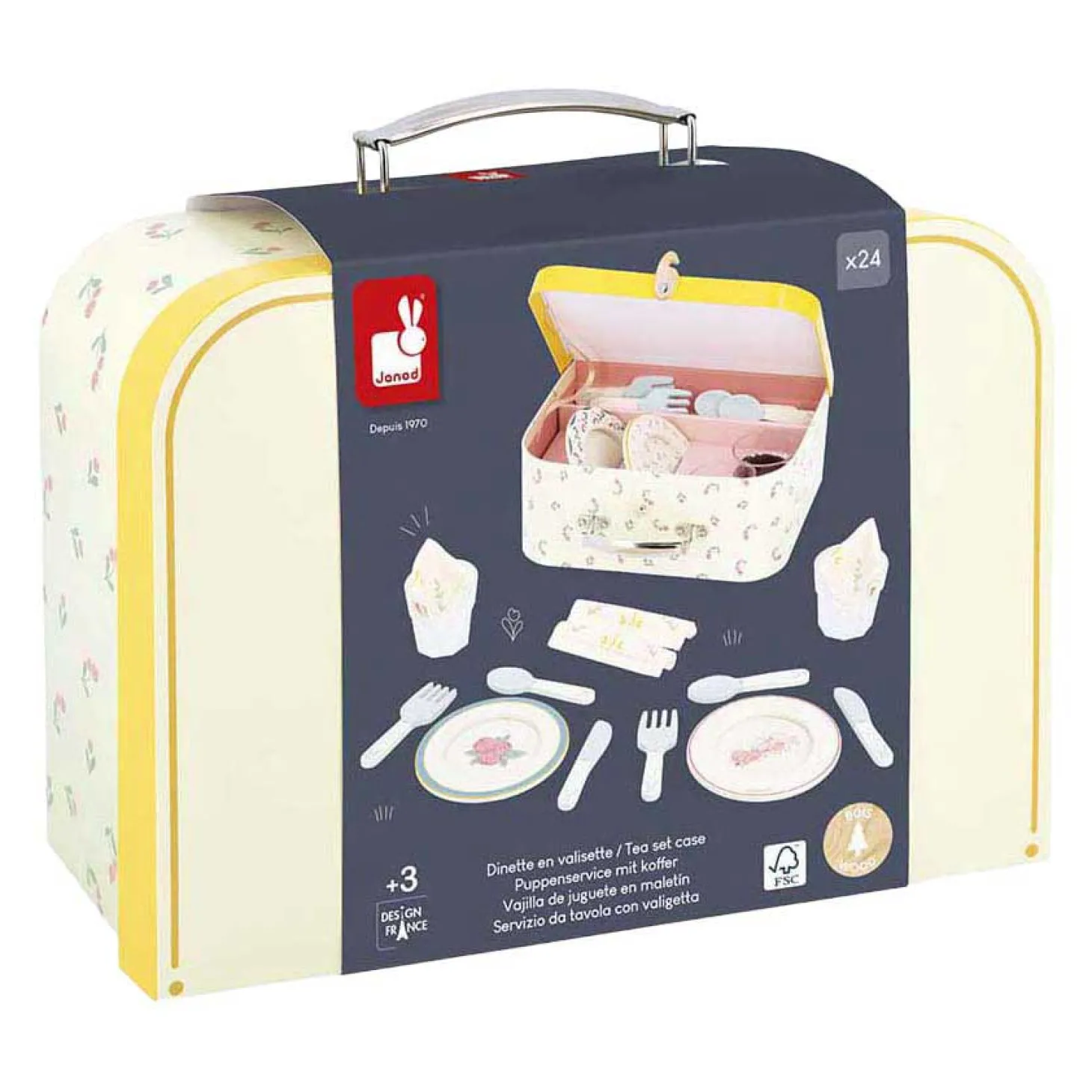 Janod Shiny Grandma - Houten Thee servies - 25dlg.