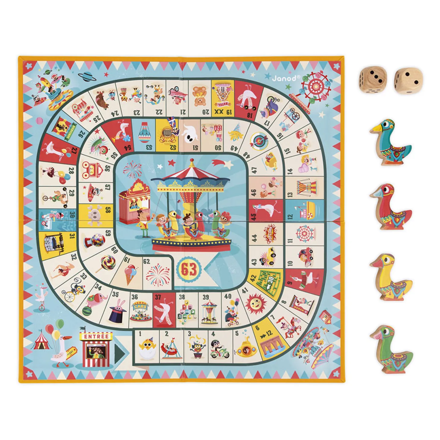Janod Spel - Carrousel Ganzenbord