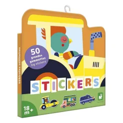 Janod Stickers - 50 Grote Stickers Voertuigen