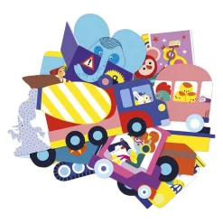 Janod Stickers - 50 Grote Stickers Voertuigen