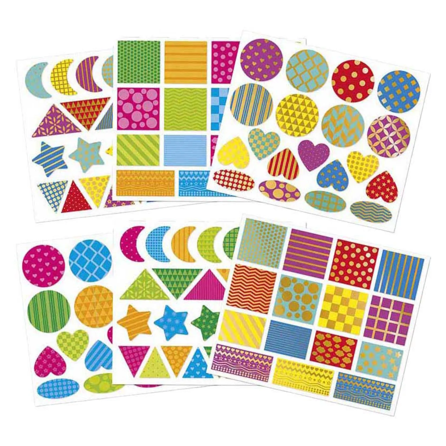 Janod Stickers - Stickervel met 150 Stickers Geometrische Vormen